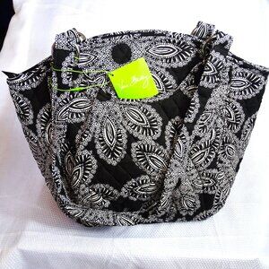 NWT Vera Bradley Bianco Bouquet Glenna Tote Bag Colorful Tote Large